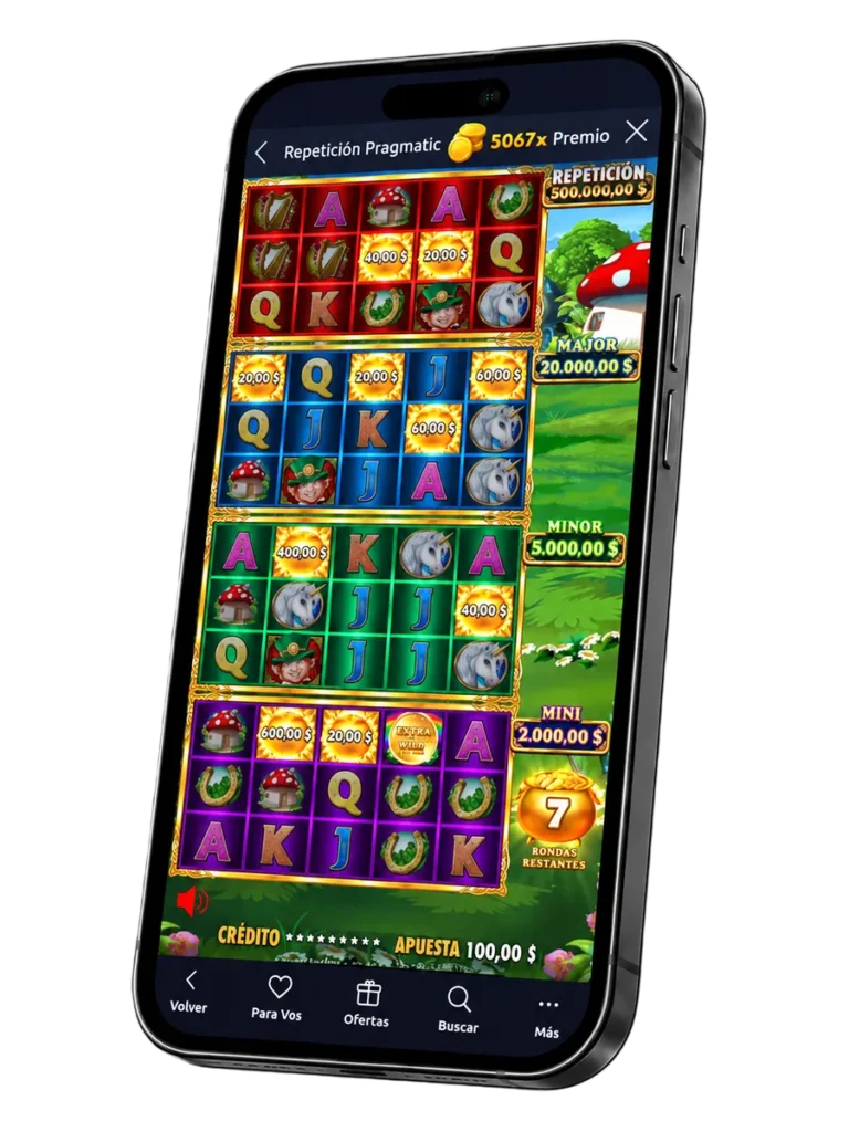 Gold Party slot game displayed on a mobile phone